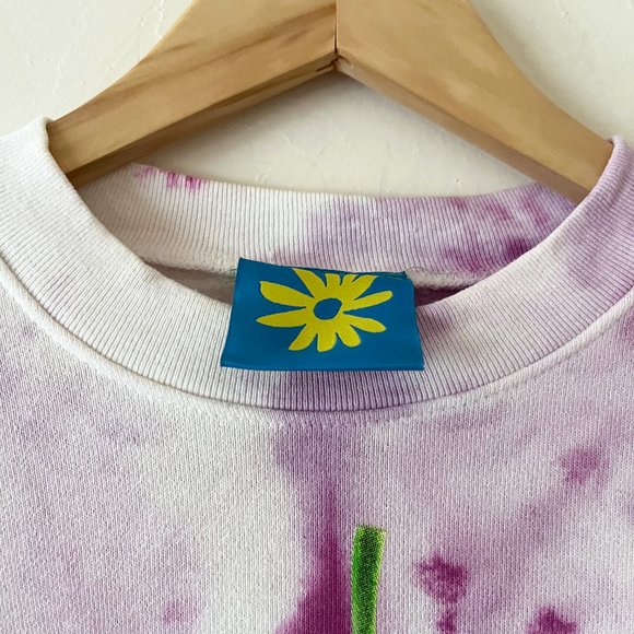 Online Ceramics Love All Leaf Tie Dye Pullover, Unisex M - Picture 4 of 5